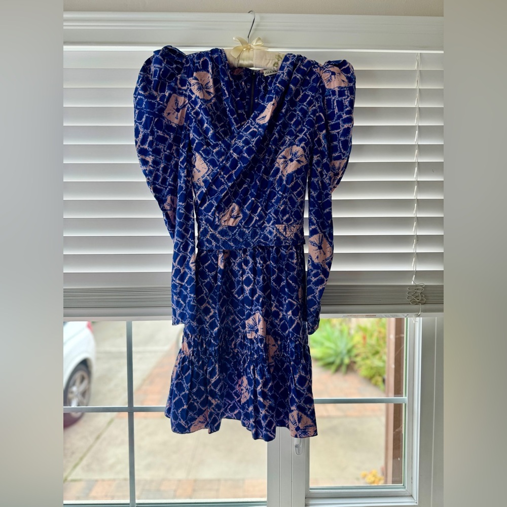 Ulla Johnson Tie-Dyed Purple & Pink Wrap Dress